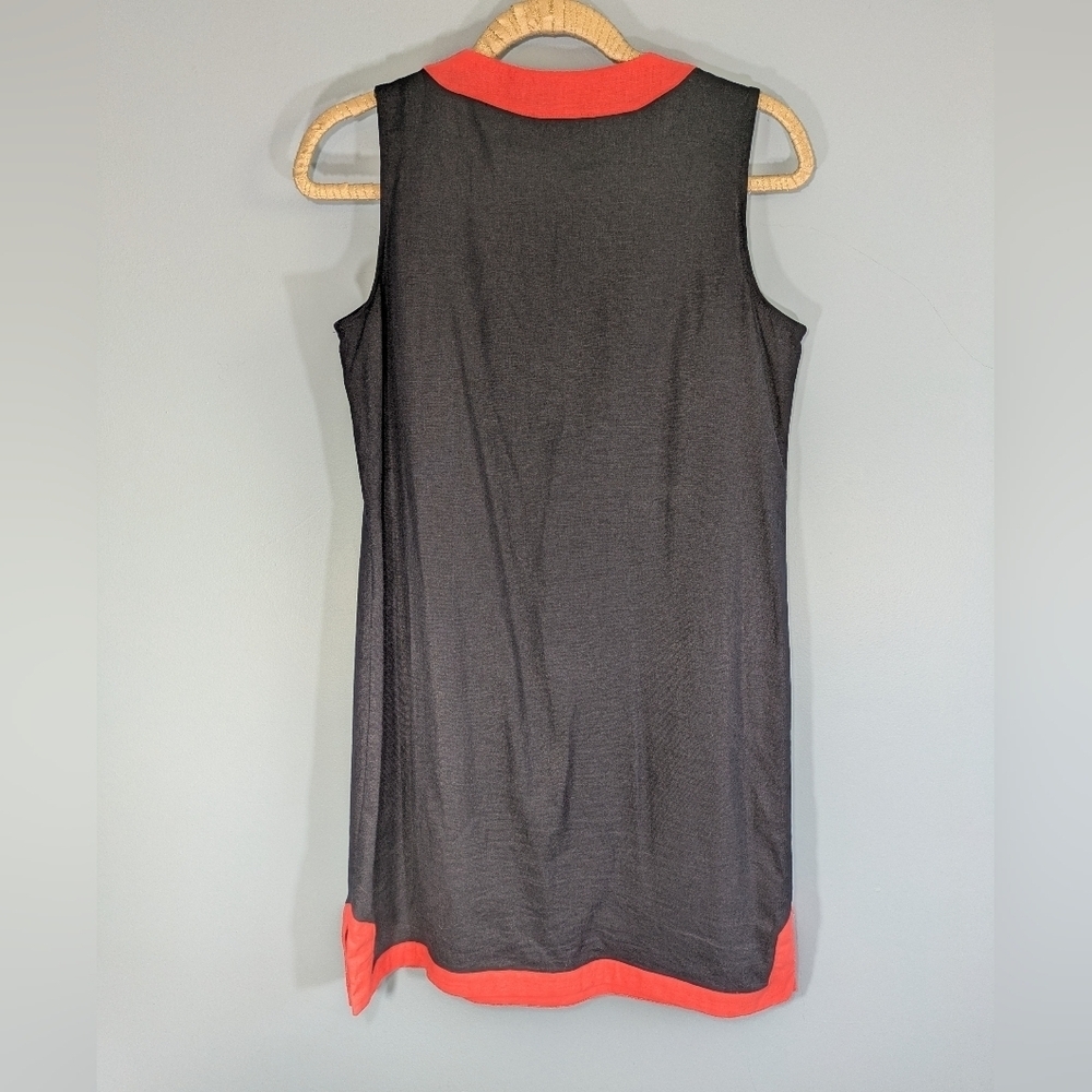 Tommy Hilfiger Navy/Coral Linen Shift Dress - Picture 3 of 5